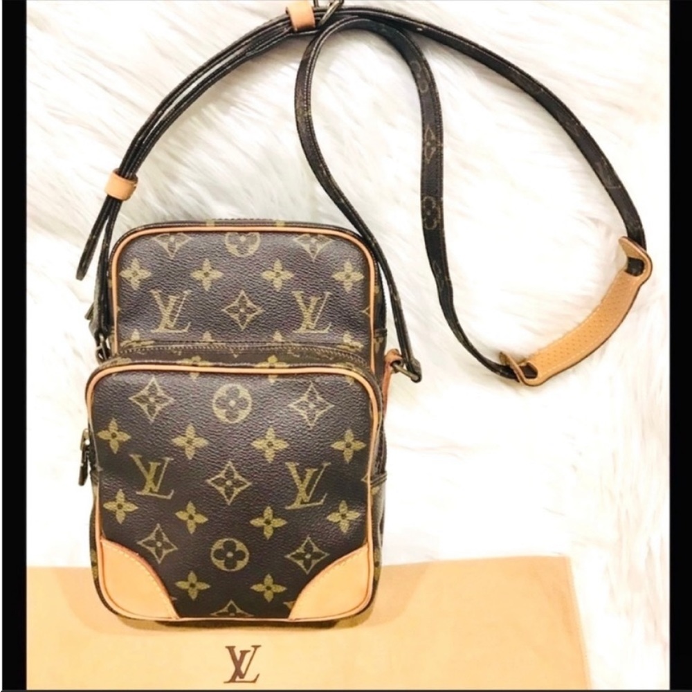 Louis Vuitton Brown and Tan Crossbody Bag